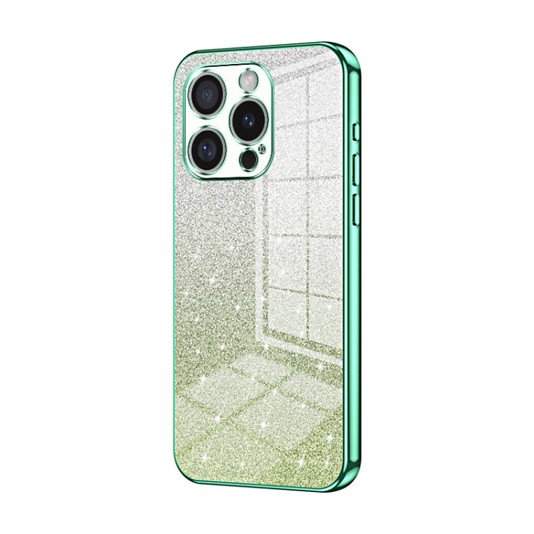 เคสโทรศัพท์เคลือบผงกลิตเตอร์ไล่ระดับสีแบบชุบไฟฟ้า สำหรับ iPhone 16 Pro, สำหรับ iPhone 16 Plus, สำหรับ iPhone 16, สำหรับ iPhone 15 Pro Max, สำหรับ iPhone 15 Pro, สำหรับ iPhone 15 Plus