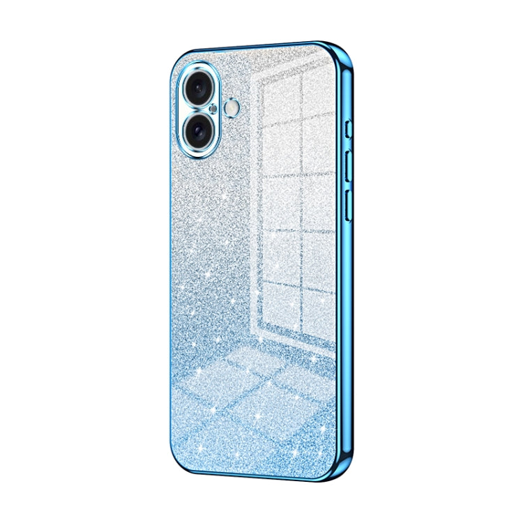 เคสโทรศัพท์เคลือบผงกลิตเตอร์ไล่ระดับสีแบบชุบไฟฟ้า สำหรับ iPhone 16 Pro, สำหรับ iPhone 16 Plus, สำหรับ iPhone 16, สำหรับ iPhone 15 Pro Max, สำหรับ iPhone 15 Pro, สำหรับ iPhone 15 Plus