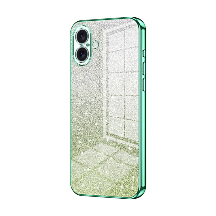 เคสโทรศัพท์เคลือบผงกลิตเตอร์ไล่ระดับสีแบบชุบไฟฟ้า สำหรับ iPhone 16 Pro, สำหรับ iPhone 16 Plus, สำหรับ iPhone 16, สำหรับ iPhone 15 Pro Max, สำหรับ iPhone 15 Pro, สำหรับ iPhone 15 Plus