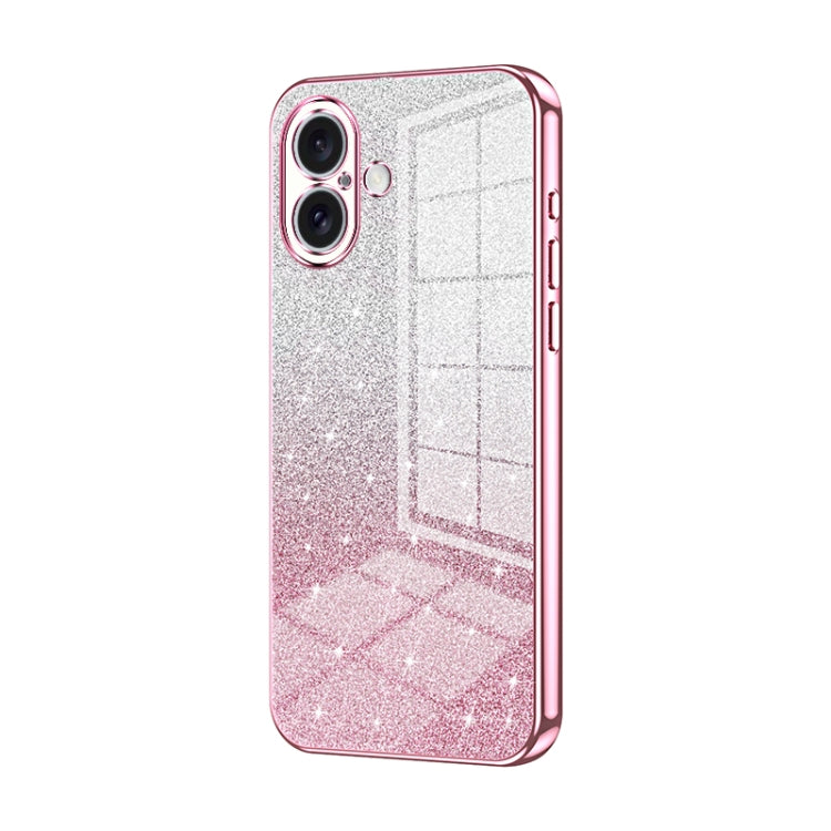 เคสโทรศัพท์เคลือบผงกลิตเตอร์ไล่ระดับสีแบบชุบไฟฟ้า สำหรับ iPhone 16 Pro, สำหรับ iPhone 16 Plus, สำหรับ iPhone 16, สำหรับ iPhone 15 Pro Max, สำหรับ iPhone 15 Pro, สำหรับ iPhone 15 Plus