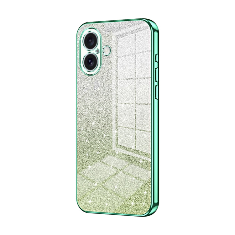 เคสโทรศัพท์เคลือบผงกลิตเตอร์ไล่ระดับสีแบบชุบไฟฟ้า สำหรับ iPhone 16 Pro, สำหรับ iPhone 16 Plus, สำหรับ iPhone 16, สำหรับ iPhone 15 Pro Max, สำหรับ iPhone 15 Pro, สำหรับ iPhone 15 Plus