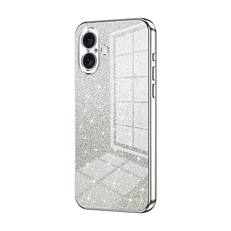 เคสโทรศัพท์เคลือบผงกลิตเตอร์ไล่ระดับสีแบบชุบไฟฟ้า สำหรับ iPhone 16 Pro, สำหรับ iPhone 16 Plus, สำหรับ iPhone 16, สำหรับ iPhone 15 Pro Max, สำหรับ iPhone 15 Pro, สำหรับ iPhone 15 Plus