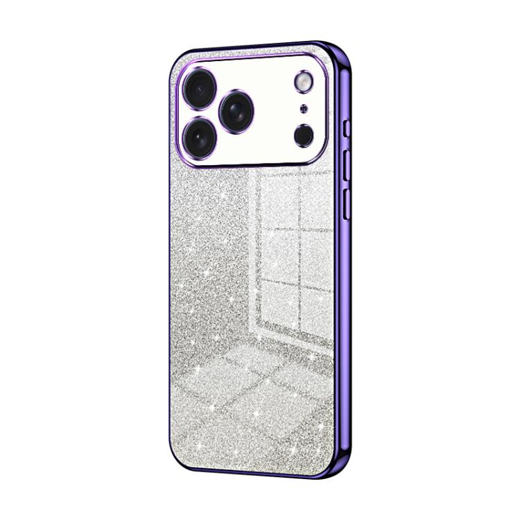 เคสโทรศัพท์เคลือบผงกลิตเตอร์ไล่ระดับสีแบบชุบไฟฟ้า สำหรับ iPhone 17e / 16e, สำหรับ iPhone 17 Pro Max, สำหรับ iPhone 17 Pro, สำหรับ iPhone 17, สำหรับ iPhone Air, สำหรับ iPhone 16 Pro Max