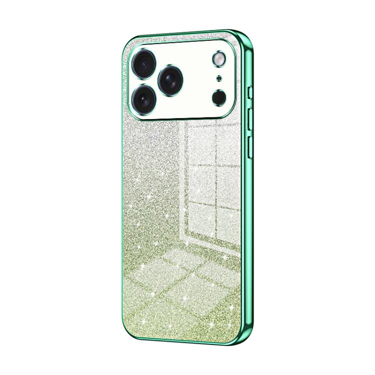 เคสโทรศัพท์เคลือบผงกลิตเตอร์ไล่ระดับสีแบบชุบไฟฟ้า สำหรับ iPhone 17e / 16e, สำหรับ iPhone 17 Pro Max, สำหรับ iPhone 17 Pro, สำหรับ iPhone 17, สำหรับ iPhone Air, สำหรับ iPhone 16 Pro Max