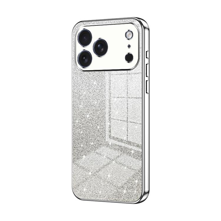 เคสโทรศัพท์เคลือบผงกลิตเตอร์ไล่ระดับสีแบบชุบไฟฟ้า สำหรับ iPhone 17e / 16e, สำหรับ iPhone 17 Pro Max, สำหรับ iPhone 17 Pro, สำหรับ iPhone 17, สำหรับ iPhone Air, สำหรับ iPhone 16 Pro Max