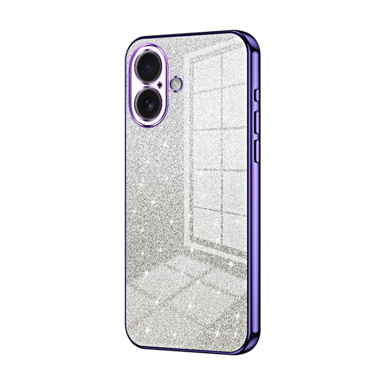 เคสโทรศัพท์เคลือบผงกลิตเตอร์ไล่ระดับสีแบบชุบไฟฟ้า สำหรับ iPhone 17e / 16e, สำหรับ iPhone 17 Pro Max, สำหรับ iPhone 17 Pro, สำหรับ iPhone 17, สำหรับ iPhone Air, สำหรับ iPhone 16 Pro Max
