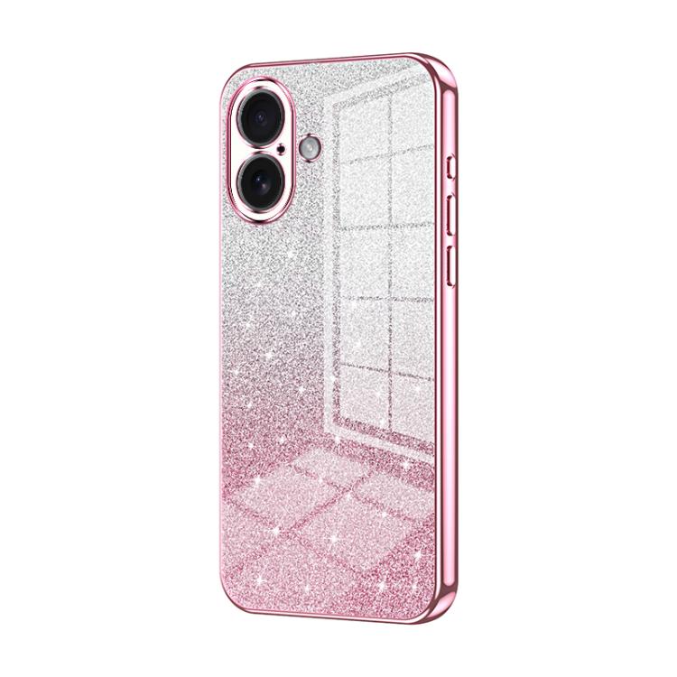 เคสโทรศัพท์เคลือบผงกลิตเตอร์ไล่ระดับสีแบบชุบไฟฟ้า สำหรับ iPhone 17e / 16e, สำหรับ iPhone 17 Pro Max, สำหรับ iPhone 17 Pro, สำหรับ iPhone 17, สำหรับ iPhone Air, สำหรับ iPhone 16 Pro Max