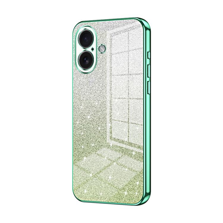เคสโทรศัพท์เคลือบผงกลิตเตอร์ไล่ระดับสีแบบชุบไฟฟ้า สำหรับ iPhone 17e / 16e, สำหรับ iPhone 17 Pro Max, สำหรับ iPhone 17 Pro, สำหรับ iPhone 17, สำหรับ iPhone Air, สำหรับ iPhone 16 Pro Max