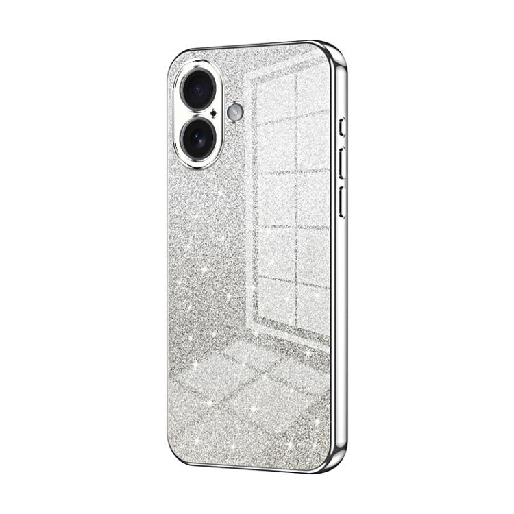 เคสโทรศัพท์เคลือบผงกลิตเตอร์ไล่ระดับสีแบบชุบไฟฟ้า สำหรับ iPhone 17e / 16e, สำหรับ iPhone 17 Pro Max, สำหรับ iPhone 17 Pro, สำหรับ iPhone 17, สำหรับ iPhone Air, สำหรับ iPhone 16 Pro Max