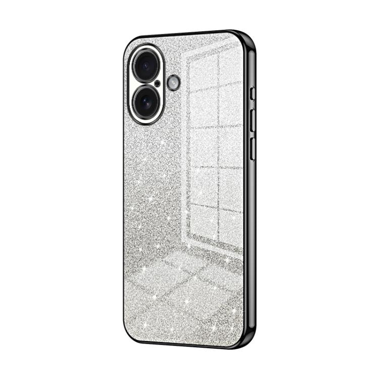 เคสโทรศัพท์เคลือบผงกลิตเตอร์ไล่ระดับสีแบบชุบไฟฟ้า สำหรับ iPhone 17e / 16e, สำหรับ iPhone 17 Pro Max, สำหรับ iPhone 17 Pro, สำหรับ iPhone 17, สำหรับ iPhone Air, สำหรับ iPhone 16 Pro Max