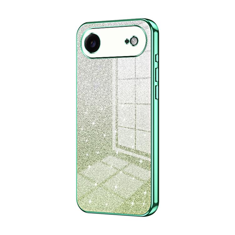 เคสโทรศัพท์เคลือบผงกลิตเตอร์ไล่ระดับสีแบบชุบไฟฟ้า สำหรับ iPhone 17e / 16e, สำหรับ iPhone 17 Pro Max, สำหรับ iPhone 17 Pro, สำหรับ iPhone 17, สำหรับ iPhone Air, สำหรับ iPhone 16 Pro Max