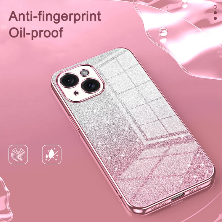 เคสโทรศัพท์เคลือบผงกลิตเตอร์ไล่ระดับสีแบบชุบไฟฟ้า สำหรับ iPhone 17e / 16e, สำหรับ iPhone 17 Pro Max, สำหรับ iPhone 17 Pro, สำหรับ iPhone 17, สำหรับ iPhone Air, สำหรับ iPhone 16 Pro Max