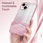 เคสโทรศัพท์เคลือบผงกลิตเตอร์ไล่ระดับสีแบบชุบไฟฟ้า สำหรับ iPhone 16 Pro, สำหรับ iPhone 16 Plus, สำหรับ iPhone 16, สำหรับ iPhone 15 Pro Max, สำหรับ iPhone 15 Pro, สำหรับ iPhone 15 Plus