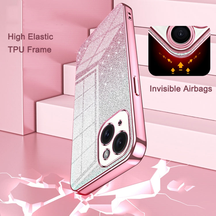 เคสโทรศัพท์เคลือบไฟฟ้ากลิตเตอร์ไล่ระดับสี สำหรับ iPhone 11 Pro Max, สำหรับ iPhone 11, สำหรับ iPhone 11 Pro, สำหรับ iPhone X / XS, สำหรับ iPhone XR, สำหรับ iPhone XS Max