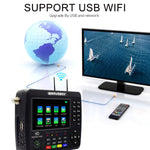 iBRAVEBOX V10 Finder Max+ เครื่องวัดสัญญาณดาวเทียมดิจิทัลหน้าจอ 4.3 นิ้ว รองรับ DVB-S/S2/S2X AHD ปลั๊ก EU, US, UK, AU