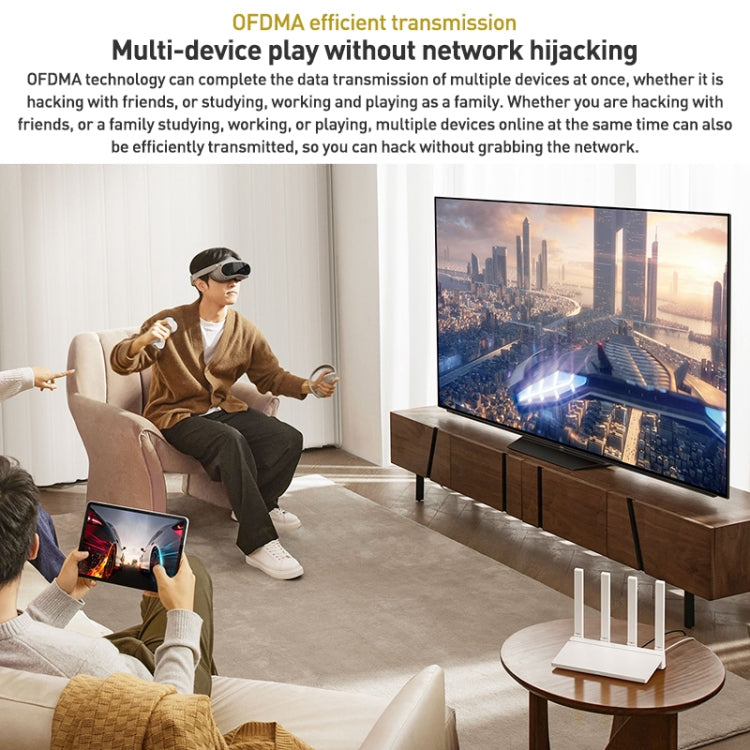 Xiaomi AX3000T แท้ 2.4GHz/5GHz สองย่านความถี่ ซีพียู 1.3GHz รองรับการเชื่อมต่อ NFC, ปลั๊ก US, AX3000T