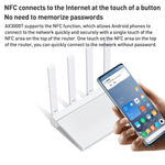 Xiaomi AX3000T แท้ 2.4GHz/5GHz สองย่านความถี่ ซีพียู 1.3GHz รองรับการเชื่อมต่อ NFC, ปลั๊ก US, AX3000T