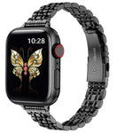 Slim Seven Bead Slingshot Buckle Metal Watch Band, For Apple Watch SE 40mm, For Apple Watch SE 44mm, For Apple Watch Series 6 40mm, For Apple Watch Series 6 44mm, For Apple Watch Series 5 44mm, For Apple Watch Series 5 40mm, For Apple Watch Series 4 44...