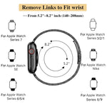 สายรัดนาฬิกาโลหะหัวเข็มขัดสลิงชอตเม็ดเจ็ดเรียว สำหรับ Apple Watch 42 มม., สำหรับ Apple Watch 38 มม.