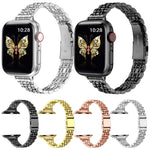 สายรัดนาฬิกาโลหะหัวเข็มขัดสลิงชอตเม็ดเจ็ดเรียว สำหรับ Apple Watch 42 มม., สำหรับ Apple Watch 38 มม.