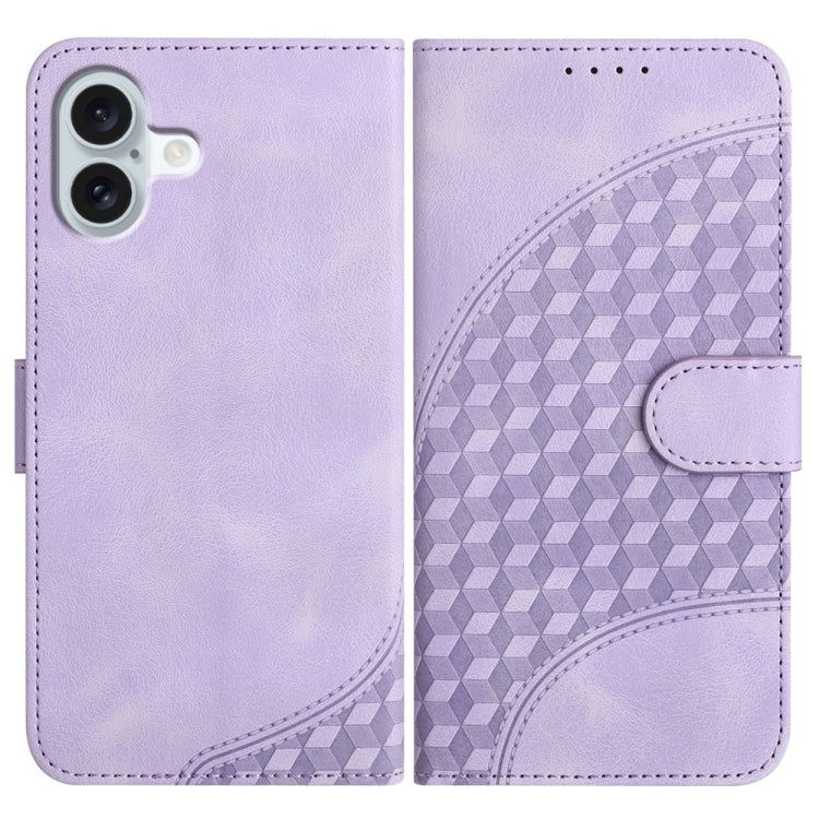 เคสหนังโทรศัพท์ปั๊มหัวช้าง YX0060 พร้อมสายคล้อง สำหรับ iPhone 16 Pro, สำหรับ iPhone 16 Plus, สำหรับ iPhone 16, สำหรับ iPhone 15 Pro Max, สำหรับ iPhone 15 Pro, สำหรับ iPhone 15 Plus