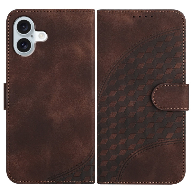 เคสหนังโทรศัพท์ปั๊มหัวช้าง YX0060 พร้อมสายคล้อง สำหรับ iPhone 16 Pro, สำหรับ iPhone 16 Plus, สำหรับ iPhone 16, สำหรับ iPhone 15 Pro Max, สำหรับ iPhone 15 Pro, สำหรับ iPhone 15 Plus