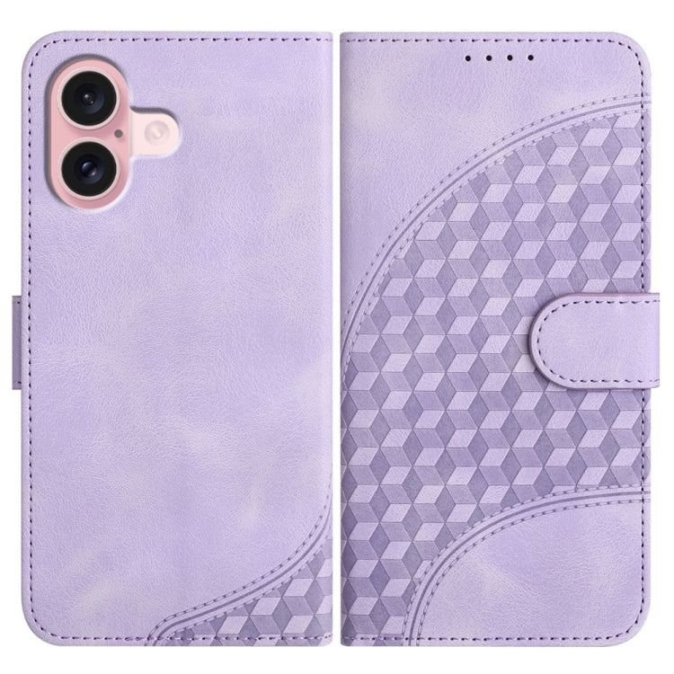 เคสหนังโทรศัพท์ปั๊มหัวช้าง YX0060 พร้อมสายคล้อง สำหรับ iPhone 16 Pro, สำหรับ iPhone 16 Plus, สำหรับ iPhone 16, สำหรับ iPhone 15 Pro Max, สำหรับ iPhone 15 Pro, สำหรับ iPhone 15 Plus