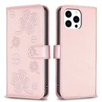 เคสโทรศัพท์หนังนูนลายใบสี่แฉก สำหรับ iPhone 7 / 8 / SE 2022, สำหรับ iPhone 13 Pro Max, สำหรับ iPhone 13 Pro, สำหรับ iPhone 13, สำหรับ iPhone 12 / 12 Pro, สำหรับ iPhone 12 Pro Max, สำหรับ iPhone 11 Pro Max, สำหรับ iPhone 11
