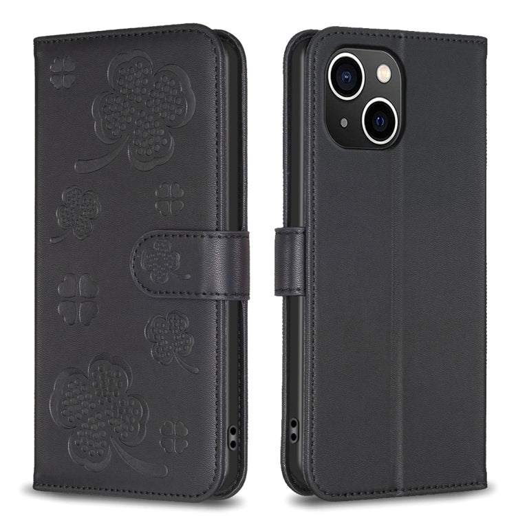 เคสโทรศัพท์หนังนูนลายใบสี่แฉก สำหรับ iPhone 7 / 8 / SE 2022, สำหรับ iPhone 13 Pro Max, สำหรับ iPhone 13 Pro, สำหรับ iPhone 13, สำหรับ iPhone 12 / 12 Pro, สำหรับ iPhone 12 Pro Max, สำหรับ iPhone 11 Pro Max, สำหรับ iPhone 11