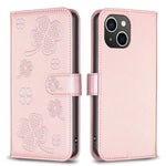 เคสโทรศัพท์หนังนูนลายใบสี่แฉก สำหรับ iPhone 7 / 8 / SE 2022, สำหรับ iPhone 13 Pro Max, สำหรับ iPhone 13 Pro, สำหรับ iPhone 13, สำหรับ iPhone 12 / 12 Pro, สำหรับ iPhone 12 Pro Max, สำหรับ iPhone 11 Pro Max, สำหรับ iPhone 11