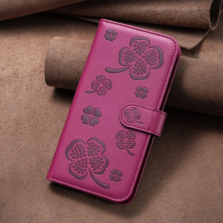 เคสโทรศัพท์หนังนูนลายใบสี่แฉก สำหรับ iPhone 11 Pro, สำหรับ iPhone X / XS, สำหรับ iPhone XR, สำหรับ iPhone XS Max, สำหรับ iPhone 7 Plus / 8 Plus