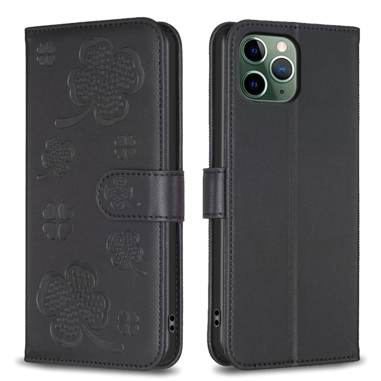 เคสโทรศัพท์หนังนูนลายใบสี่แฉก สำหรับ iPhone 11 Pro, สำหรับ iPhone X / XS, สำหรับ iPhone XR, สำหรับ iPhone XS Max, สำหรับ iPhone 7 Plus / 8 Plus