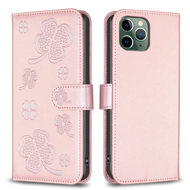 เคสโทรศัพท์หนังนูนลายใบสี่แฉก สำหรับ iPhone 11 Pro, สำหรับ iPhone X / XS, สำหรับ iPhone XR, สำหรับ iPhone XS Max, สำหรับ iPhone 7 Plus / 8 Plus