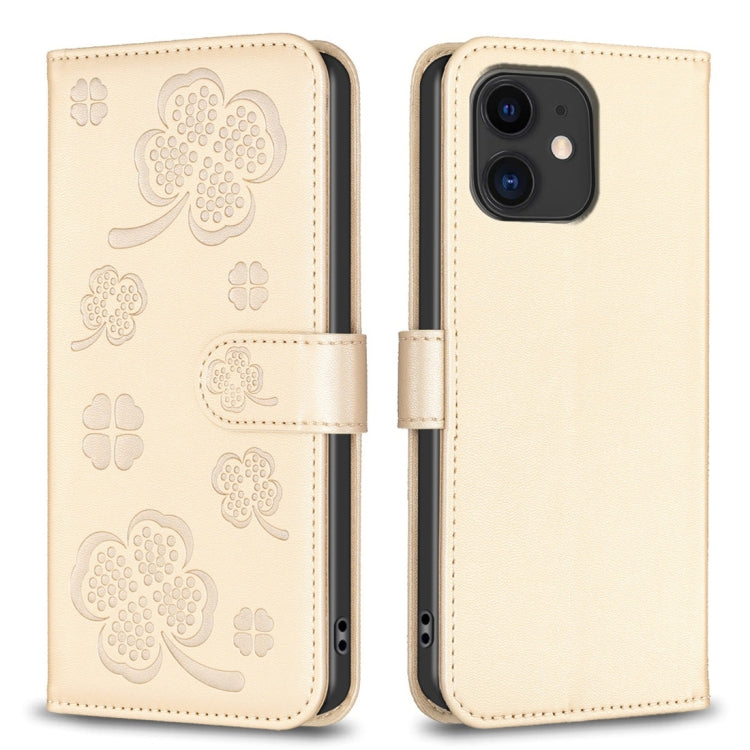 เคสโทรศัพท์หนังนูนลายใบสี่แฉก สำหรับ iPhone 7 / 8 / SE 2022, สำหรับ iPhone 13 Pro Max, สำหรับ iPhone 13 Pro, สำหรับ iPhone 13, สำหรับ iPhone 12 / 12 Pro, สำหรับ iPhone 12 Pro Max, สำหรับ iPhone 11 Pro Max, สำหรับ iPhone 11