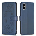 เคสโทรศัพท์หนังนูนลายใบสี่แฉก สำหรับ iPhone 11 Pro, สำหรับ iPhone X / XS, สำหรับ iPhone XR, สำหรับ iPhone XS Max, สำหรับ iPhone 7 Plus / 8 Plus
