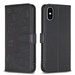 เคสโทรศัพท์หนังนูนลายใบสี่แฉก สำหรับ iPhone 11 Pro, สำหรับ iPhone X / XS, สำหรับ iPhone XR, สำหรับ iPhone XS Max, สำหรับ iPhone 7 Plus / 8 Plus