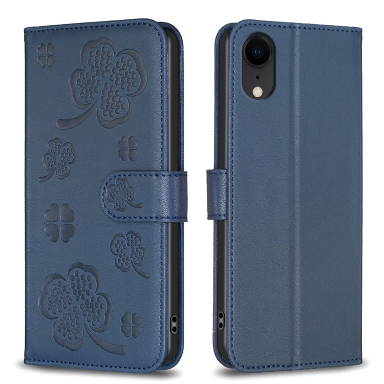 เคสโทรศัพท์หนังนูนลายใบสี่แฉก สำหรับ iPhone 11 Pro, สำหรับ iPhone X / XS, สำหรับ iPhone XR, สำหรับ iPhone XS Max, สำหรับ iPhone 7 Plus / 8 Plus