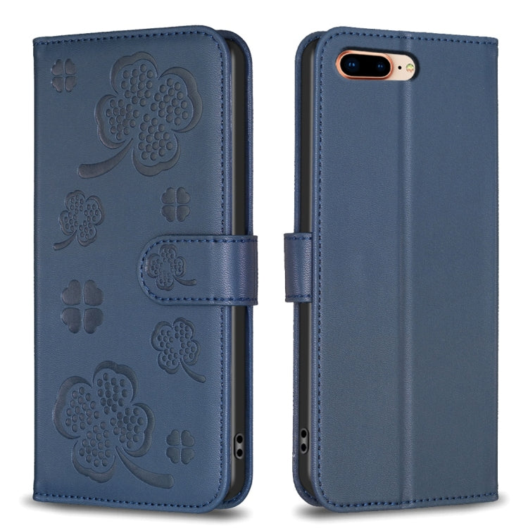 เคสโทรศัพท์หนังนูนลายใบสี่แฉก สำหรับ iPhone 11 Pro, สำหรับ iPhone X / XS, สำหรับ iPhone XR, สำหรับ iPhone XS Max, สำหรับ iPhone 7 Plus / 8 Plus