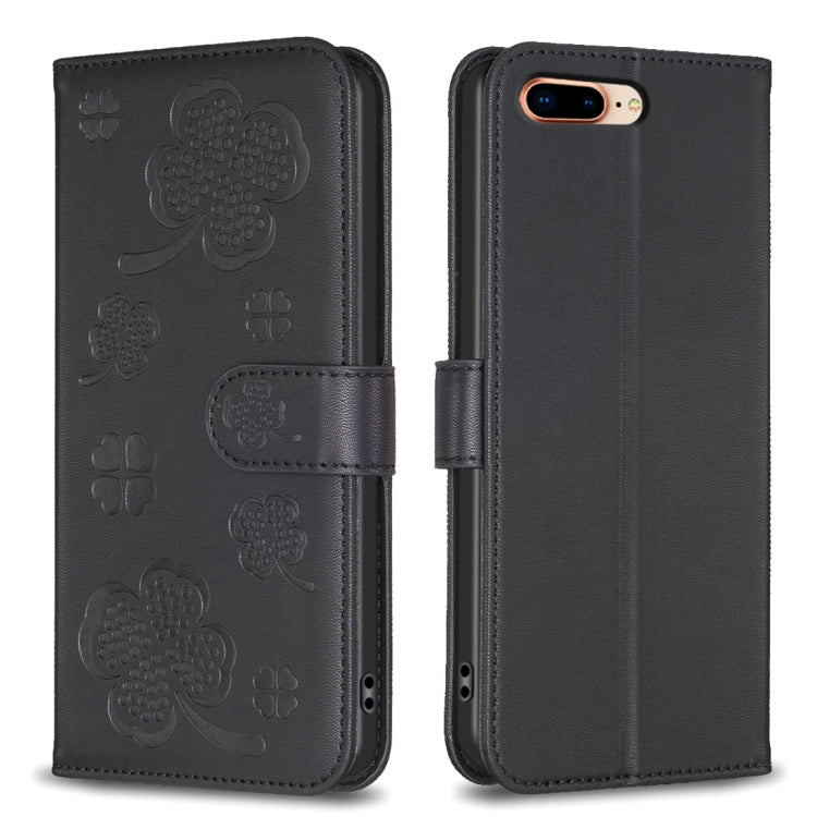 เคสโทรศัพท์หนังนูนลายใบสี่แฉก สำหรับ iPhone 11 Pro, สำหรับ iPhone X / XS, สำหรับ iPhone XR, สำหรับ iPhone XS Max, สำหรับ iPhone 7 Plus / 8 Plus