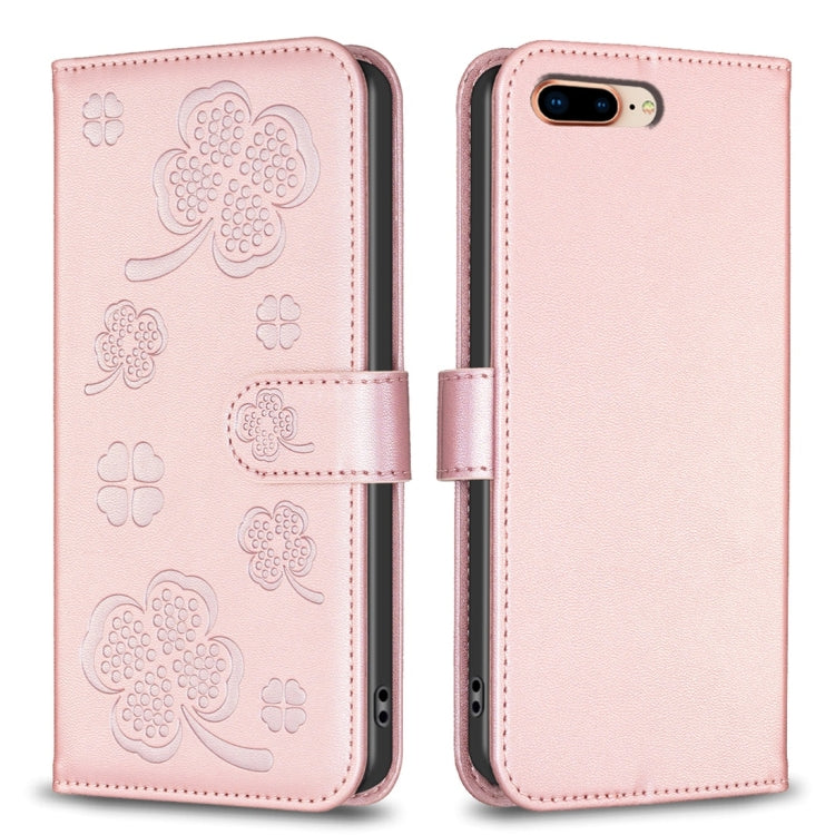 เคสโทรศัพท์หนังนูนลายใบสี่แฉก สำหรับ iPhone 11 Pro, สำหรับ iPhone X / XS, สำหรับ iPhone XR, สำหรับ iPhone XS Max, สำหรับ iPhone 7 Plus / 8 Plus