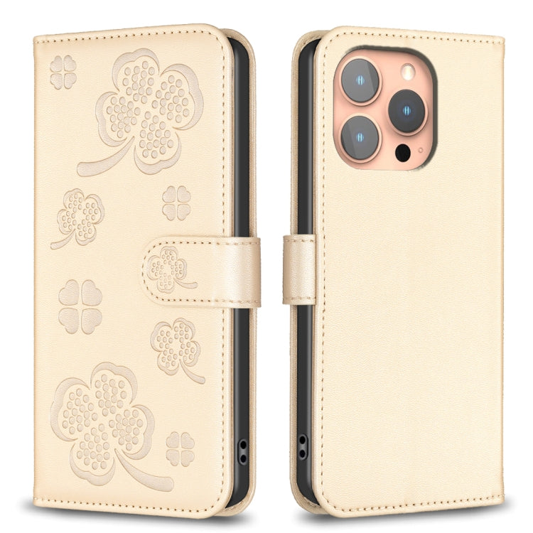 เคสโทรศัพท์หนังนูนลายใบสี่แฉก สำหรับ iPhone 17 Pro Max, สำหรับ iPhone 17 Pro, สำหรับ iPhone 17, สำหรับ iPhone Air, สำหรับ iPhone 16 Pro Max, สำหรับ iPhone 16 Pro, สำหรับ iPhone 16 Plus, สำหรับ iPhone 16