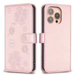เคสโทรศัพท์หนังนูนลายใบสี่แฉก สำหรับ iPhone 17 Pro Max, สำหรับ iPhone 17 Pro, สำหรับ iPhone 17, สำหรับ iPhone Air, สำหรับ iPhone 16 Pro Max, สำหรับ iPhone 16 Pro, สำหรับ iPhone 16 Plus, สำหรับ iPhone 16