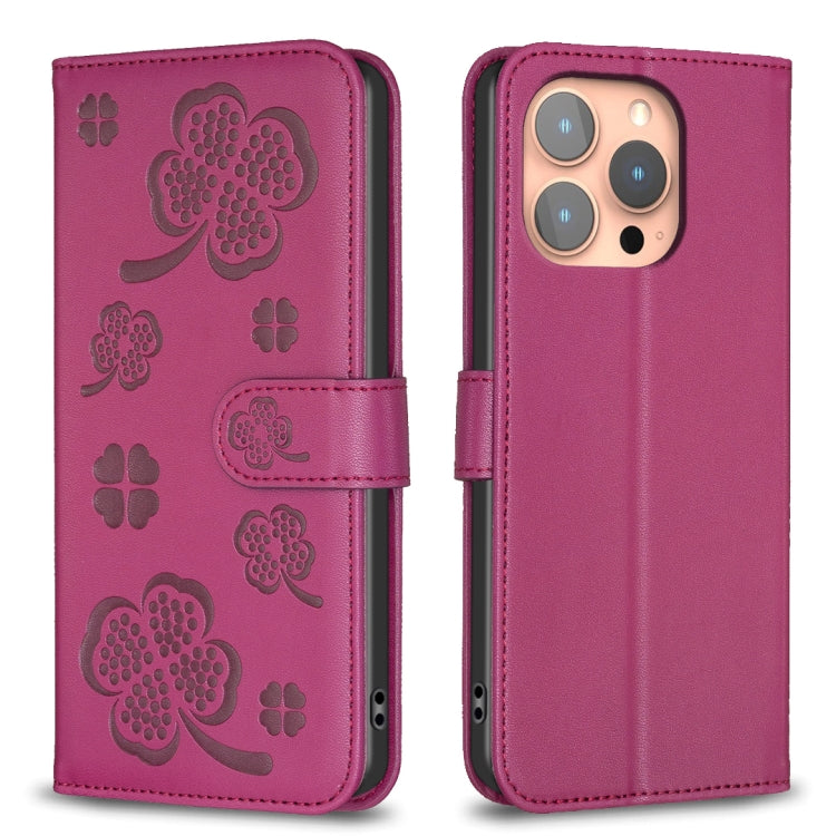 เคสโทรศัพท์หนังนูนลายใบสี่แฉก สำหรับ iPhone 17 Pro Max, สำหรับ iPhone 17 Pro, สำหรับ iPhone 17, สำหรับ iPhone Air, สำหรับ iPhone 16 Pro Max, สำหรับ iPhone 16 Pro, สำหรับ iPhone 16 Plus, สำหรับ iPhone 16