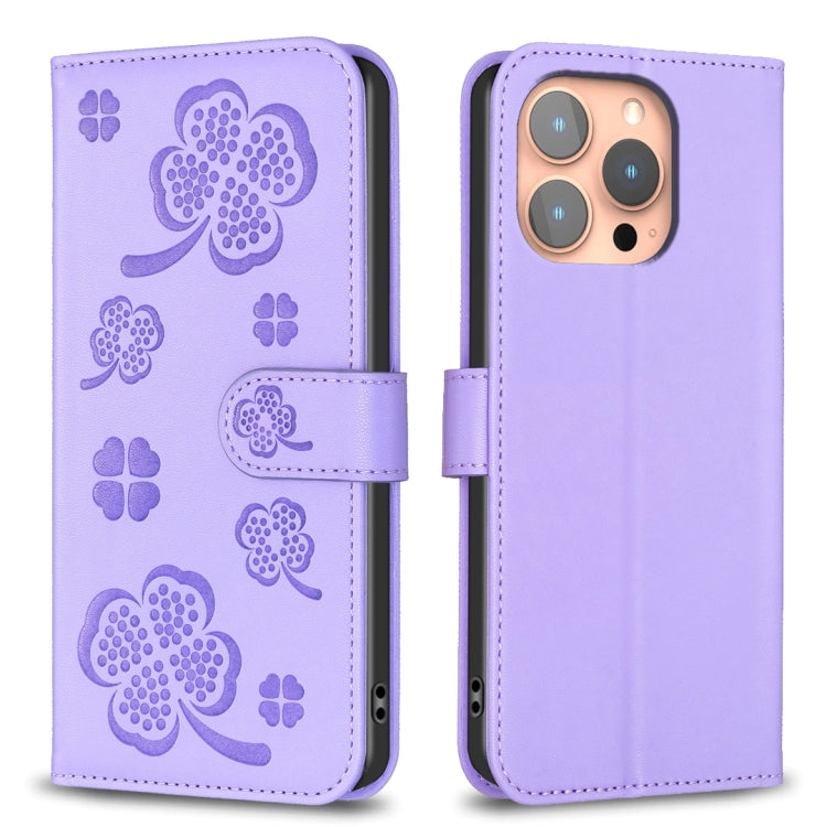 เคสโทรศัพท์หนังนูนลายใบสี่แฉก สำหรับ iPhone 17 Pro Max, สำหรับ iPhone 17 Pro, สำหรับ iPhone 17, สำหรับ iPhone Air, สำหรับ iPhone 16 Pro Max, สำหรับ iPhone 16 Pro, สำหรับ iPhone 16 Plus, สำหรับ iPhone 16