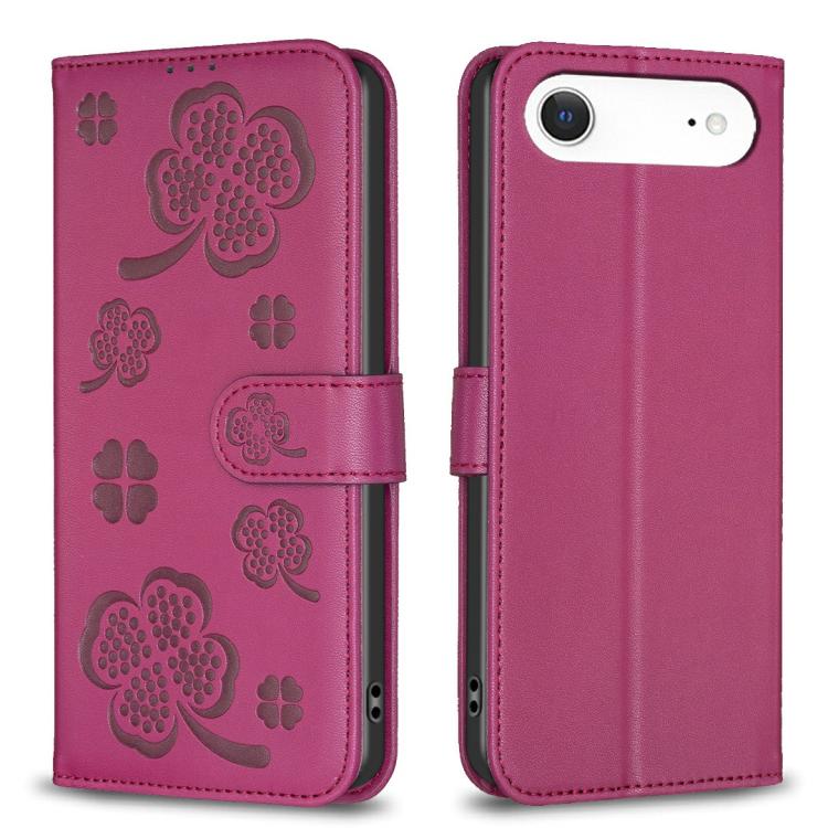เคสโทรศัพท์หนังนูนลายใบสี่แฉก สำหรับ iPhone 17 Pro Max, สำหรับ iPhone 17 Pro, สำหรับ iPhone 17, สำหรับ iPhone Air, สำหรับ iPhone 16 Pro Max, สำหรับ iPhone 16 Pro, สำหรับ iPhone 16 Plus, สำหรับ iPhone 16