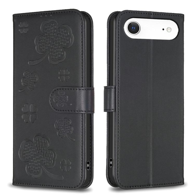 เคสโทรศัพท์หนังนูนลายใบสี่แฉก สำหรับ iPhone 17 Pro Max, สำหรับ iPhone 17 Pro, สำหรับ iPhone 17, สำหรับ iPhone Air, สำหรับ iPhone 16 Pro Max, สำหรับ iPhone 16 Pro, สำหรับ iPhone 16 Plus, สำหรับ iPhone 16