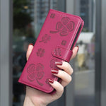 เคสโทรศัพท์หนังนูนลายใบสี่แฉก สำหรับ iPhone 17 Pro Max, สำหรับ iPhone 17 Pro, สำหรับ iPhone 17, สำหรับ iPhone Air, สำหรับ iPhone 16 Pro Max, สำหรับ iPhone 16 Pro, สำหรับ iPhone 16 Plus, สำหรับ iPhone 16