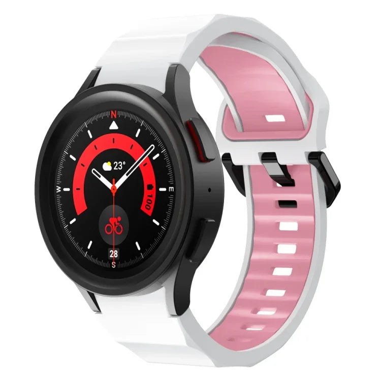 สายซิลิโคนลายคลื่นสองสี สำหรับ Samsung Galaxy Watch 6