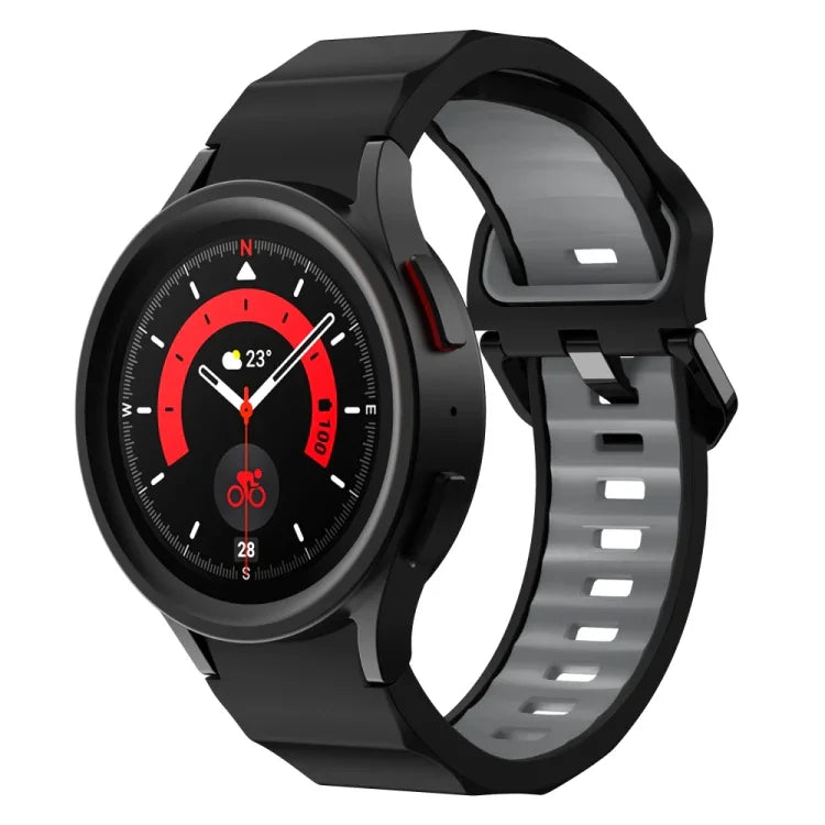 สายซิลิโคนลายคลื่นสองสี สำหรับ Samsung Galaxy Watch 6