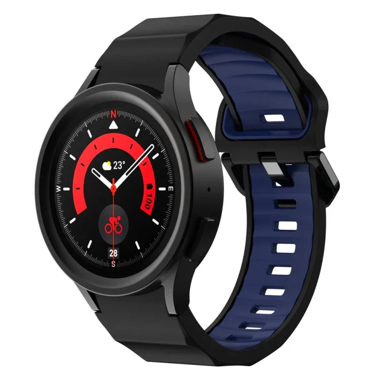 สายซิลิโคนลายคลื่นสองสี สำหรับ Samsung Galaxy Watch 6